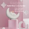 Moon Cute Tooth Rabbit pat Light Radio Card Bluetooth speaker Colorful Light Cute pet Sleep Home Creative Bedroom Bedside Table lamp view 4