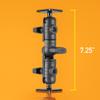 iBOLT 7.45 inch Composite Dual Ball Mount with 2 Metal AMPs Pattern Drill Bases- Compatible with All Indusrty Standard 1-inch / 25mm / B Size Ball Adapters view 3