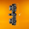 iBOLT 7.45 inch Composite Dual Ball Mount with 2 Metal AMPs Pattern Drill Bases- Compatible with All Indusrty Standard 1-inch / 25mm / B Size Ball Adapters view 4