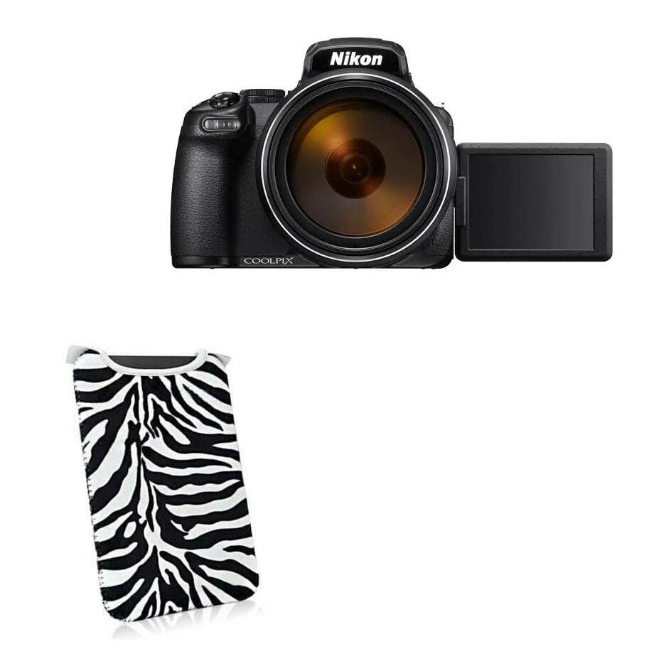 BoxWave Case Compatible with Nikon Coolpix P1000 - Zebra Plush SlipSuit, Animal Print Padded Soft Sleeve