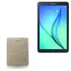 BoxWave Case Compatible with Galaxy Tab E (9.6) - Velvet Pouch Stand, Velour Slip Sleeve Built-in Foldable Kickstand - Tan view 1