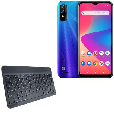 BoxWave Keyboard Compatible with BLU G61 - SlimKeys Bluetooth Keyboard, Portable Thin with Chiclet-Style Keys - Jet Black