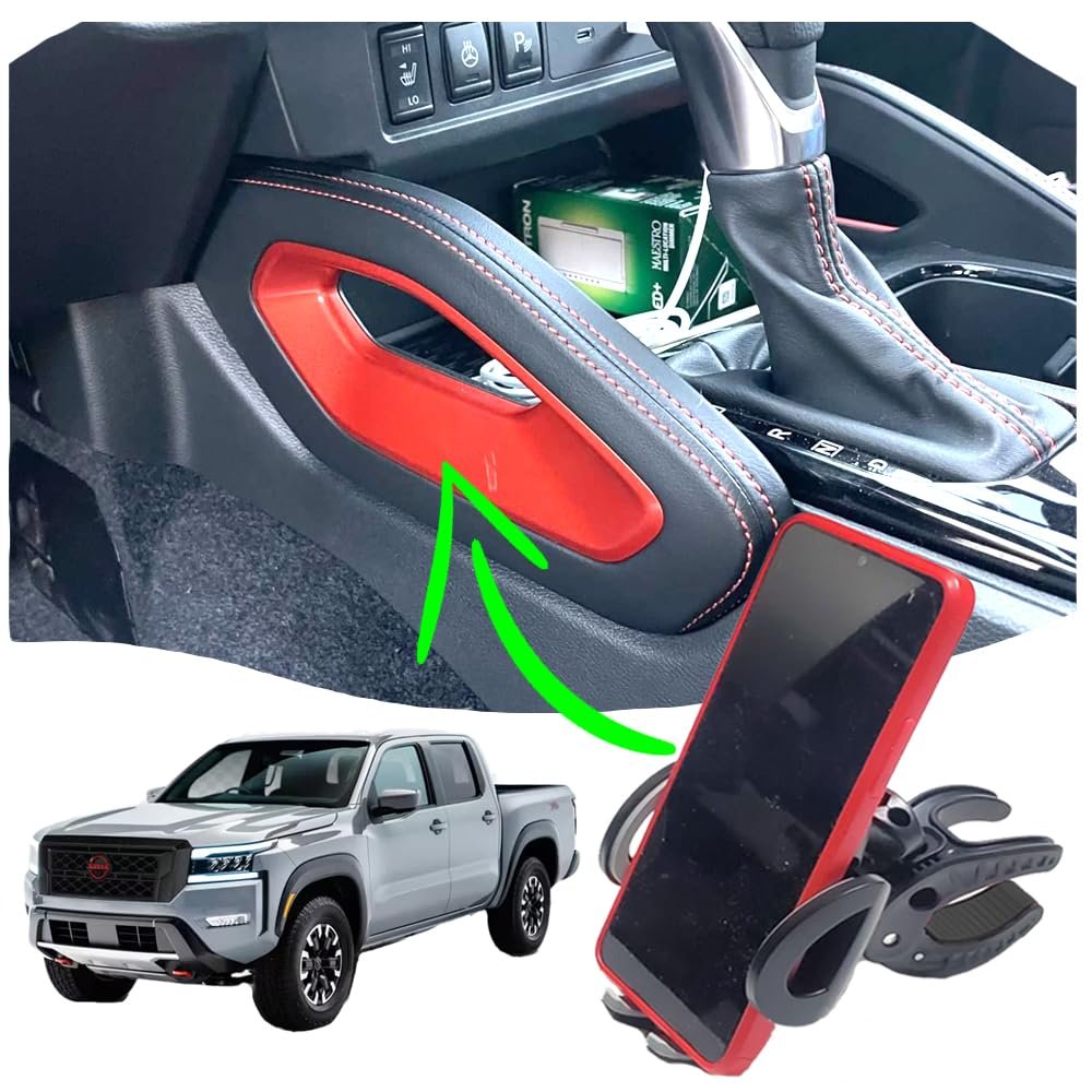 Phone Mount Holder Compatible with Nissan Frontier 2023-2026 Center Console Panel Dashboard Console Grab Handles
