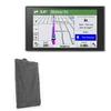 BoxWave Case Compatible with Garmin DriveLuxe 51 LMT-S - Velvet Pouch, Soft Velour Fabric Bag Sleeve with Drawstring - Cool Grey view 1