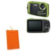 BoxWave Case Compatible with Fujifilm FinePix XP140 - Velvet Pouch, Soft Velour Fabric Bag Sleeve with Drawstring - Bold Orange view 1