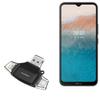 BoxWave Smart Gadget Compatible with Nokia C21 Plus - AllReader SD Card Reader, microSD Card Reader SD Compact USB - Jet Black view 1