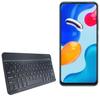 BoxWave Keyboard Compatible with Xiaomi Redmi Note 11S - SlimKeys Bluetooth Keyboard, Portable Thin with Chiclet-Style Keys - Jet Black view 1