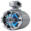 Rockville WB50KLS (Pair) Silver 5.25" 250W Stainless Steel Marine Wakeboard Tower Speakers 360 Swivel Mount w/LED Lights Waterproof for Boats & ATVs view 2