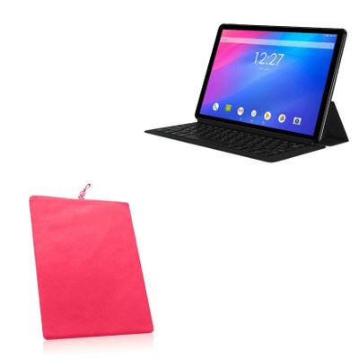BoxWave Case Compatible with Chuwi Hi9 Plus - Velvet Pouch, Soft Velour Fabric Bag Sleeve with Drawstring - Cosmo Pink