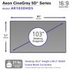 Elite Screens Aeon CineGrey 5D, 103 inch Diagonal 16:9, Edge Free Ceiling Light Rejecting and Ambient Light Rejecting Fixed Frame Projection Projector Screen for Movie Home Theater, AR103DHD5, Black view 4