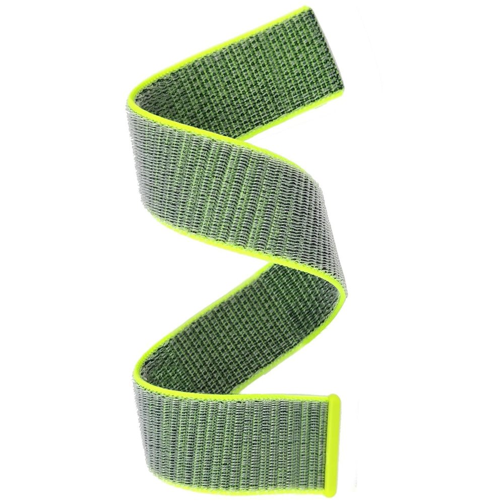 Abanen Hook and Loop Quick Dry Watch Band for Fenix 8 / epix Pro/Fenix 7/6/5 (47mm), 22mm Woven Nylon Ultralight Sport Wristband Strap for Garmin Instinct 2, Instinct 3 45mm (Bright green)