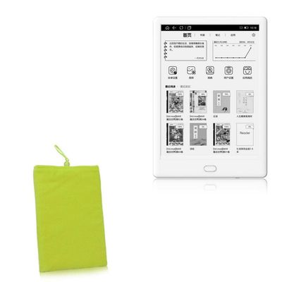 BoxWave Case Compatible with Boyue Likebook Muses - Velvet Pouch, Soft Velour Fabric Bag Sleeve with Drawstring - Olive Green