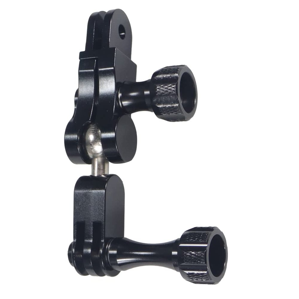 BGNing 360 Degree Rotation Mounts Adapters Helmet Adapters Mounts Metal Material Compatible with GoPro/XiaoYi/EKEN/Action Camera (Long and Short knurled Screws)