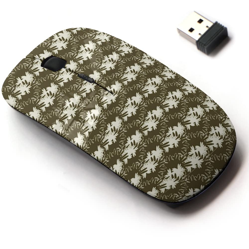 2.4G Wireless Mouse with Cute Pattern Design for All Laptops and Desktops with Nano Receiver - Autumn Colored Leaves