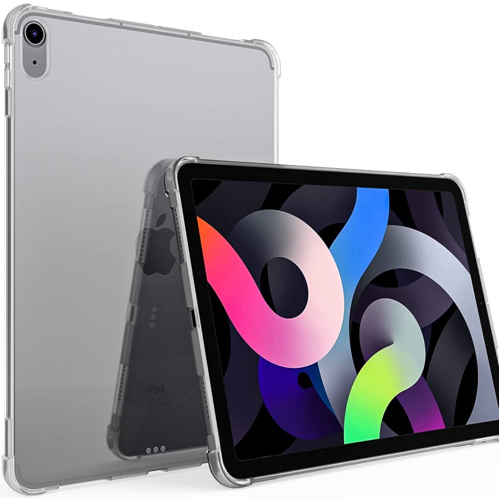 Callyue Case for iPad Air 5th/4th Generation 10.9" 2022/2020,Clear Rubber Soft Skin Silicone Side Corner Protective Cover for iPad Air 11 Inch 7th/6th Generation (M3/M2) 2025/2024 Tablet-Transparent