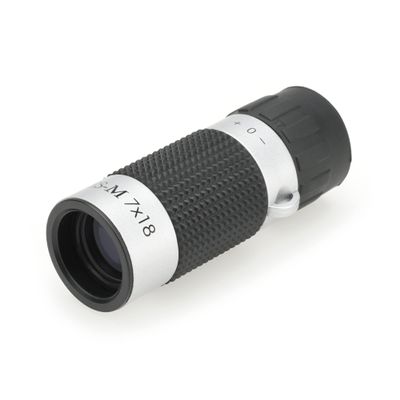 Kenko CRM01 Ceres-M Monocular, 7 x 18, 7 Times, 18 Calibration, Compact Design, Weight: 1.2 oz (35 g), Case and Strap Included, Silver
