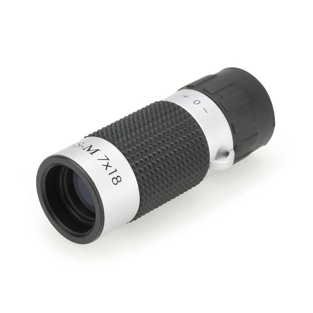 Kenko CRM01 Ceres-M Monocular, 7 x 18, 7 Times, 18 Calibration, Compact Design, Weight: 1.2 oz (35 g), Case and Strap Included, Silver