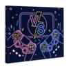 Video Gamer Neon Controller Duo, 16 x 20 Inch Canvas Wall Art view 2