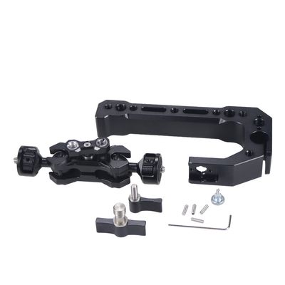 BGNing Multi-Function Dual Ball Head Magic Arm Mount Adapter with 1/4'' Screw for DSLR Cameras Fill Light Monitor (1/4 to 1/4 Magic Arm Upper Handle Kit)