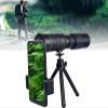 ROSG Monocular Telescope 4K 10-300X40Mm Zoom Monocular Telescope, High Power Hd Monocular with Smartphone Holder Tripod Bak4 for Hiking Camping Traveling view 1