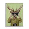 Funny Deer Binoculars Camera Humor, 11 x 14 Inch Framed Gicle Print view 1