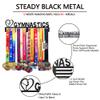Goutoports Medal Holder Display Hanger Rack Frame for Sport Race Runner- Gymnastics for Girl - Sturdy Black Steel Metal Over 60 Medals Easy to Install view 2