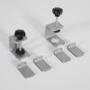 M&T Displays Multi Purpose Clamp Kit, C-Clamp with Wide Jaw Openings for Desk Table Panel Separator, Desktop Mount Holder Stand Silver Aluminum (2 pack) view 3
