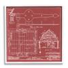 Stupell Industries Detailed Diagram Blueprint Old Barn Floor Plan, Design by Annie Warren view 1