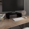 SKM TV Stand TV Stand/Monitor Riser Glass Black 15.7"x9.8"x4.3" view 1