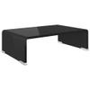 SKM TV Stand TV Stand/Monitor Riser Glass Black 15.7"x9.8"x4.3" view 2