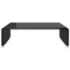 SKM TV Stand TV Stand/Monitor Riser Glass Black 15.7"x9.8"x4.3" view 3