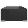 SKM TV Stand TV Stand/Monitor Riser Glass Black 15.7"x9.8"x4.3" view 4