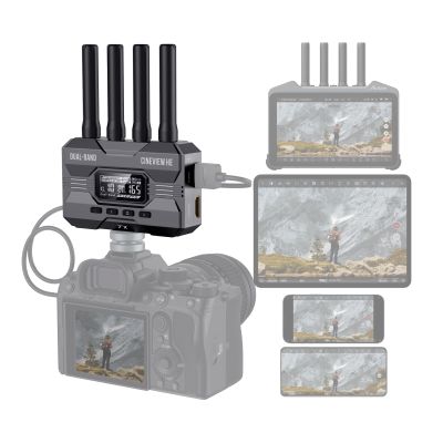 Accsoon CineView HE Wireless Video Transmission System, HDMI Video Transmitter, Dual-Band 1080p60 1200ft Range 60ms Latency, 4 Apps Monitoring, Compatible with Cineview M7 Pro/2 SDI/SE-One HE TX Only