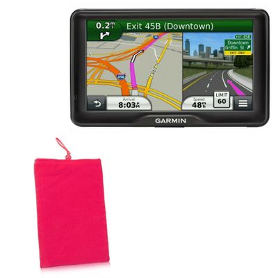 BoxWave Case Compatible with Garmin RV 760LMT - Velvet Pouch, Soft Velour Fabric Bag Sleeve with Drawstring - Cosmo Pink