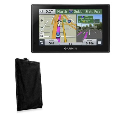 BoxWave Case Compatible with Garmin Nuvi 2599LMTHD - Velvet Pouch, Soft Velour Fabric Bag Sleeve with Drawstring - Jet Black
