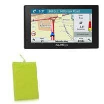 BoxWave Case Compatible with Garmin DriveSmart 70LMT - Velvet Pouch, Soft Velour Fabric Bag Sleeve with Drawstring - Olive Green