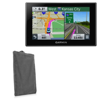 BoxWave Case Compatible with Garmin Nuvi 2559LMT - Velvet Pouch, Soft Velour Fabric Bag Sleeve with Drawstring - Cool Grey