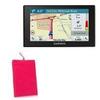 BoxWave Case Compatible with Garmin DriveSmart 70LMT - Velvet Pouch, Soft Velour Fabric Bag Sleeve with Drawstring - Cosmo Pink view 1