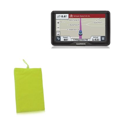 BoxWave Case Compatible with Garmin Nuvi 2757LM - Velvet Pouch, Soft Velour Fabric Bag Sleeve with Drawstring - Olive Green