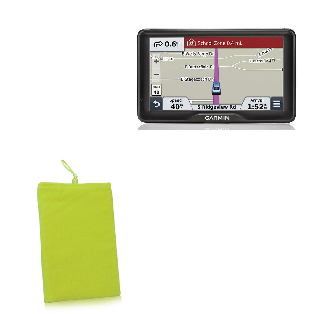 BoxWave Case Compatible with Garmin Nuvi 2757LM - Velvet Pouch, Soft Velour Fabric Bag Sleeve with Drawstring - Olive Green