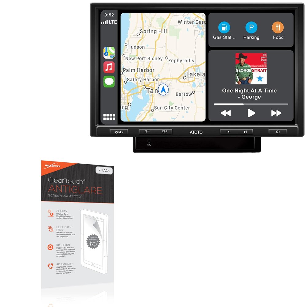 BoxWave Screen Protector Compatible with ATOTO F7 Pro (10 in) - ClearTouch Anti-Glare (2-Pack), Anti-Fingerprint Matte Film Skin