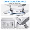 AOEVI Adjustable Computer Stand with 360 Rotating Base, Ergonimic Foldable Laptop Riser for Desk Compatible with MacBook Pro/Air Notebook up to 16 Inches, Silver view 4