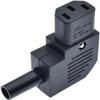 Toptekits Elbow Plug Right Angle IEC C13 Power Connector, IEC 320 C13 Female 90-Degree Angle DIY Rewireable Power Plug Electrical Adapter, 10A/250V, Black, 1-Pack view 1