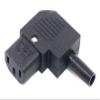 Toptekits Elbow Plug Right Angle IEC C13 Power Connector, IEC 320 C13 Female 90-Degree Angle DIY Rewireable Power Plug Electrical Adapter, 10A/250V, Black, 1-Pack view 2