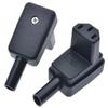 Toptekits IEC C13 Rewireable Power Plug Connector, IEC320C13 Elbow Plug 90-Degree Up/Down Angle Female 3 Prong Adapter, 10A/250V, Black, 1 Pack view 1