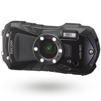 Ricoh WG-80 Black Waterproof Digital Camera Shockproof Freezeproof Crushproof (International Version)