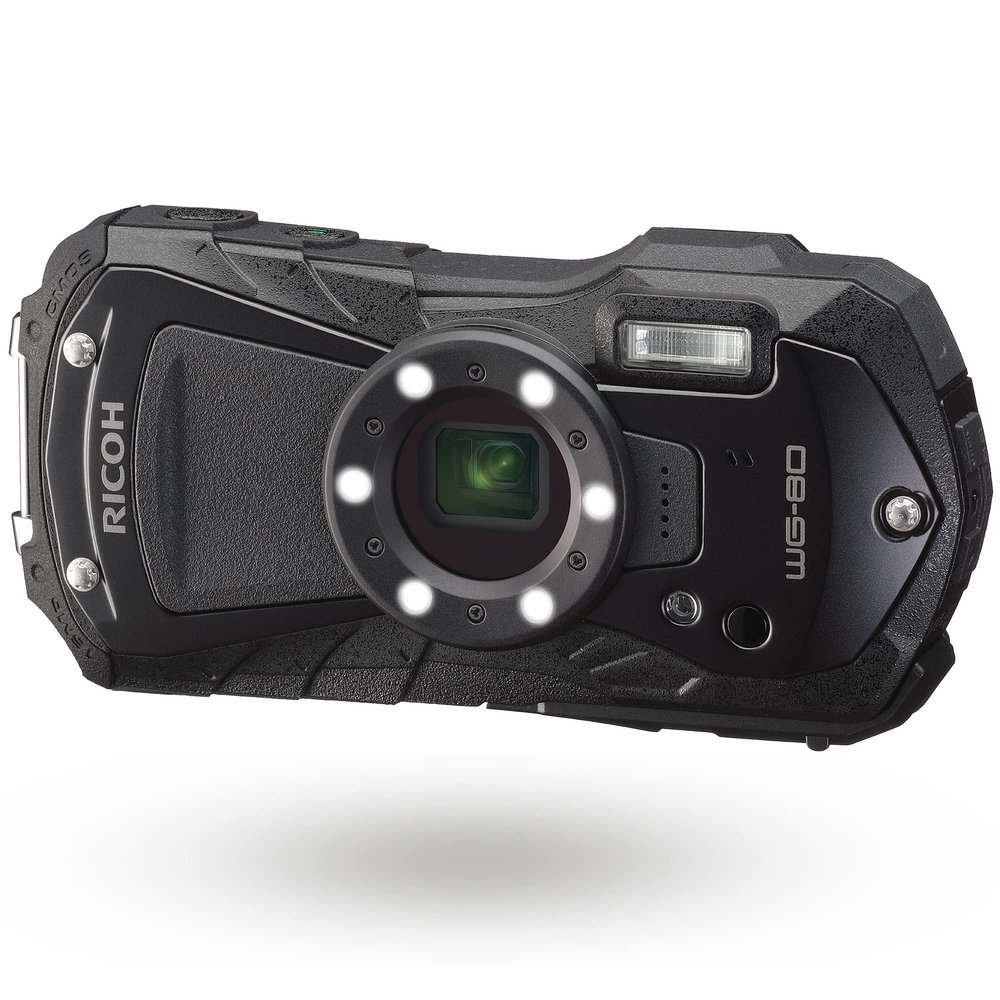 Ricoh WG-80 Black Waterproof Digital Camera Shockproof Freezeproof Crushproof (International Version)