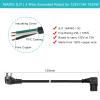 90 Degree Computer Power Cord - 10FT Flat Low Profile Angled NEMA 5-15 Plug to IEC C13 Power Cord,Universal PC Power Supply Cord, 16AWG, Black C13 3 Prong Angled AC Power Cord for PC Monitor/TV (10FT) view 3