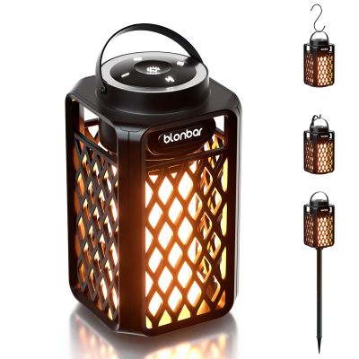 blonbar Outdoor Speakers Bluetooth Waterproof Patio with Torch Atmosphere, Portable Wireless Stereo Speaker for Porch Home Decor Gifts for Men Women Couples Dads Moms
