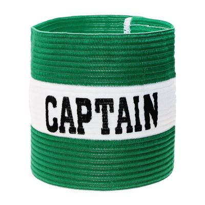 ONLYKXY Captain Armbands 9x30CM/3.54x11.81inch Adjustable Leader Armband for Soccer Basketball Volleyball School Team Competition Coach Players Wrist Arm Bands (Green + White, 1)